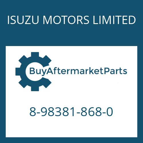 8-98381-868-0 ISUZU MOTORS LIMITED 9 S 1115 TO