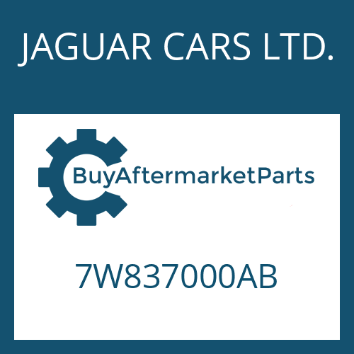 7W837000AB JAGUAR CARS LTD. 6 HP 26 SW