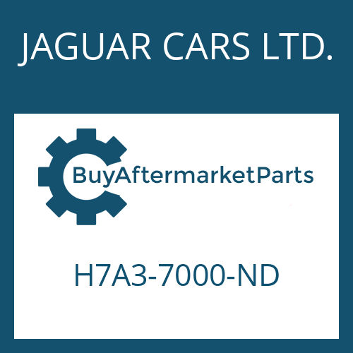 H7A3-7000-ND JAGUAR CARS LTD. 8HP70 HIS SW