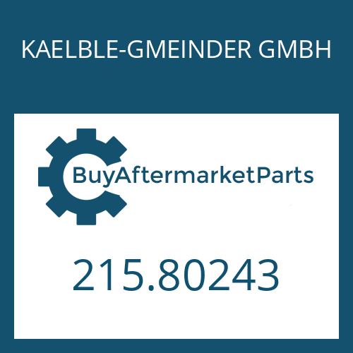 215.80243 KAELBLE-GMEINDER GMBH WSK 400