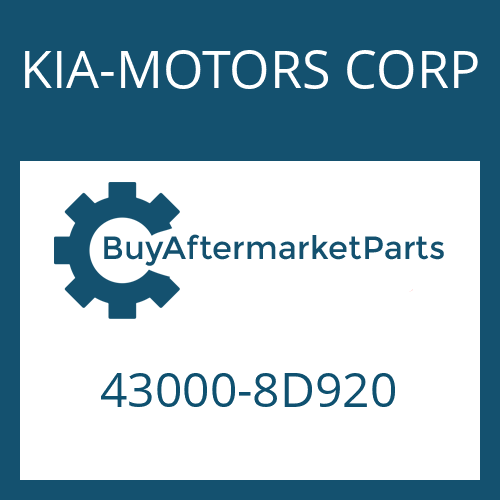 43000-8D920 KIA-MOTORS CORP 6 S 1901 BO