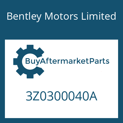 3Z0300040A Bentley Motors Limited 6 HP 32 SW