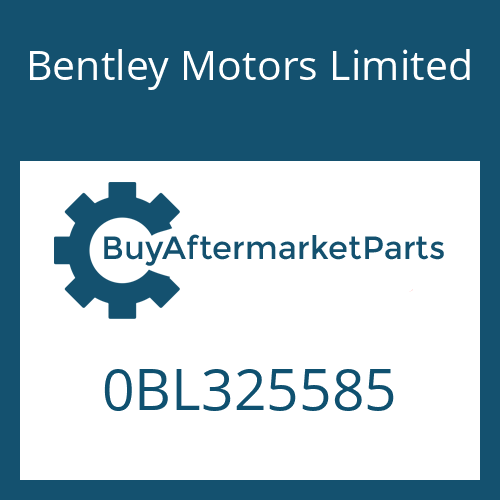 0BL325585 Bentley Motors Limited OILVOLUME ACCU.