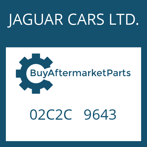 02C2C 9643 JAGUAR CARS LTD. SCREW PLUG