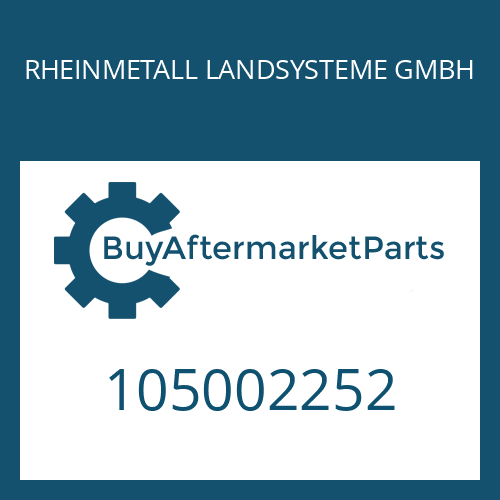 105002252 RHEINMETALL LANDSYSTEME GMBH PIPE UNION