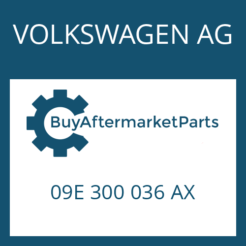 09E 300 036 AX VOLKSWAGEN AG 6 HP 26 A 61 SW