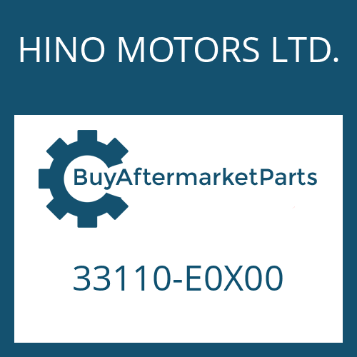 33110-E0X00 HINO MOTORS LTD. 9 S 1820 TD