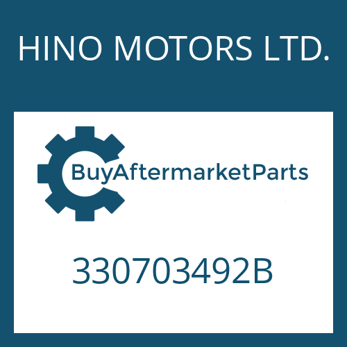 330703492B HINO MOTORS LTD. 9 S 109 PTO