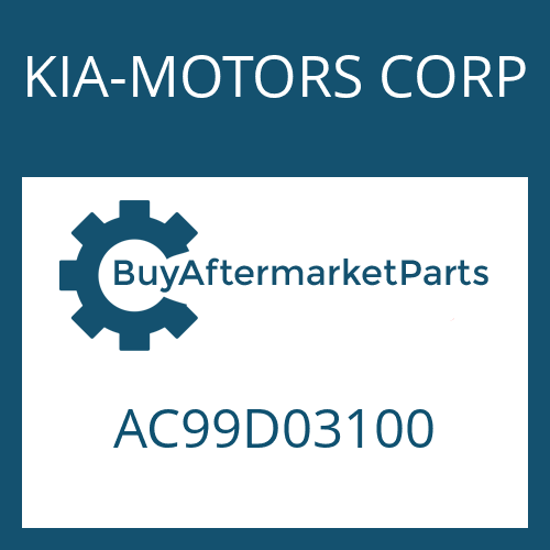 AC99D03100 KIA-MOTORS CORP 6 S 1600