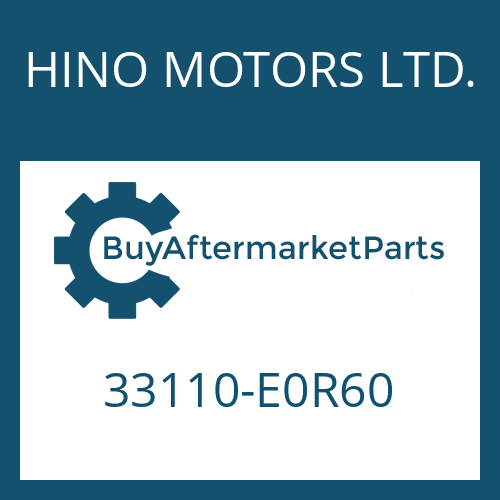 33110-E0R60 HINO MOTORS LTD. 16 AS 2635 TO