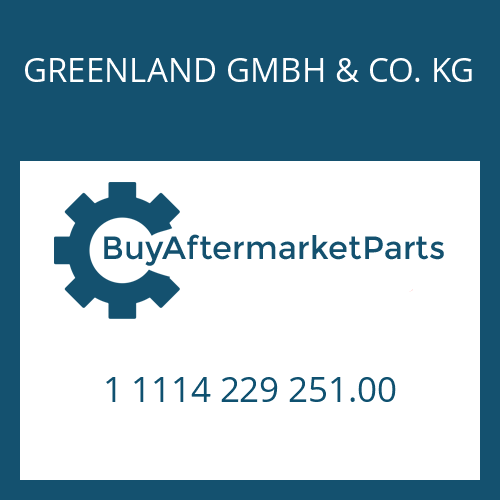 1 1114 229 251.00 GREENLAND GMBH & CO. KG VENTIL INSERT