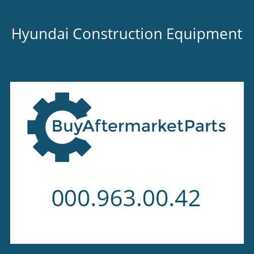 000.963.00.42 Hyundai Construction Equipment O-RING