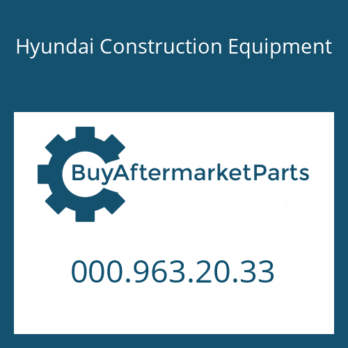 000.963.20.33 Hyundai Construction Equipment O-RING