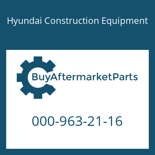 000-963-21-16 Hyundai Construction Equipment O-RING