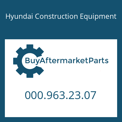 000.963.23.07 Hyundai Construction Equipment O-RING