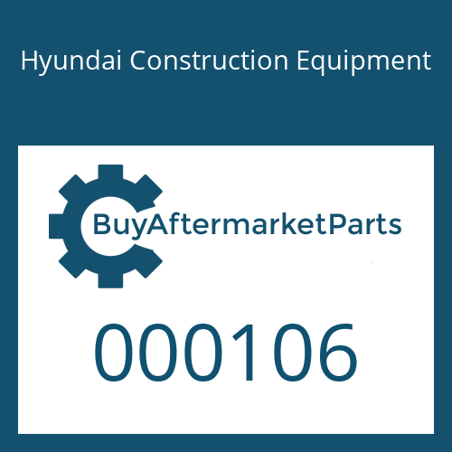 000106 Hyundai Construction Equipment BOLT-HEX