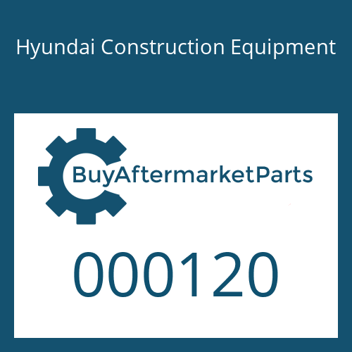 000120 Hyundai Construction Equipment BOLT-HEX