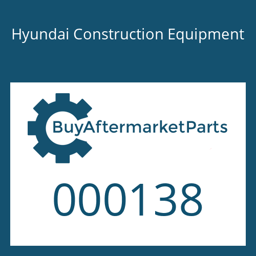 000138 Hyundai Construction Equipment BOLT