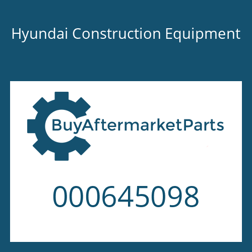 000645098 Hyundai Construction Equipment SPACER