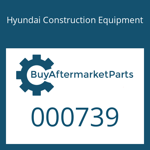 000739 Hyundai Construction Equipment RING-BACK UP