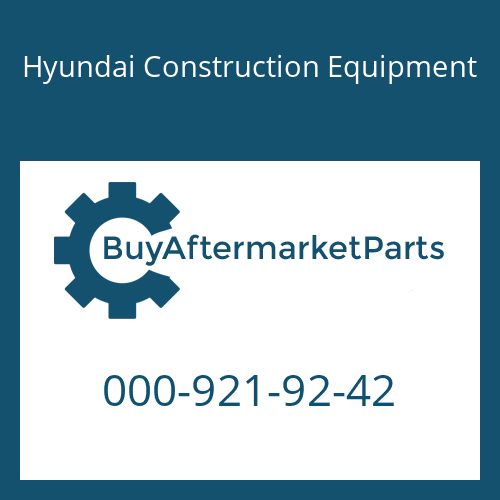 000-921-92-42 Hyundai Construction Equipment SPRING-PRESSURE