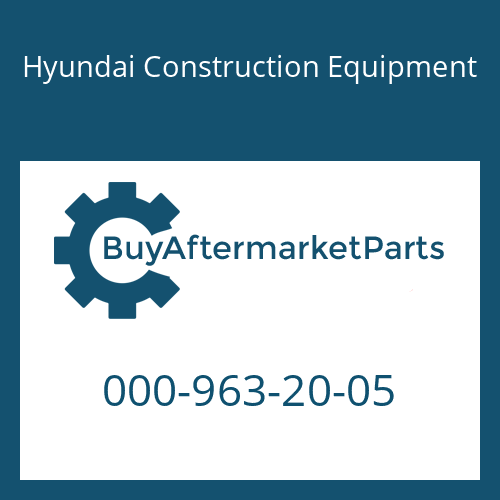 000-963-20-05 Hyundai Construction Equipment O-RING