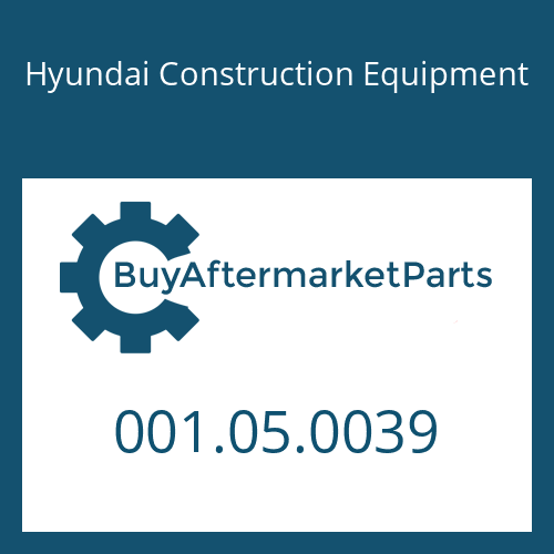 001.05.0039 Hyundai Construction Equipment O-RING
