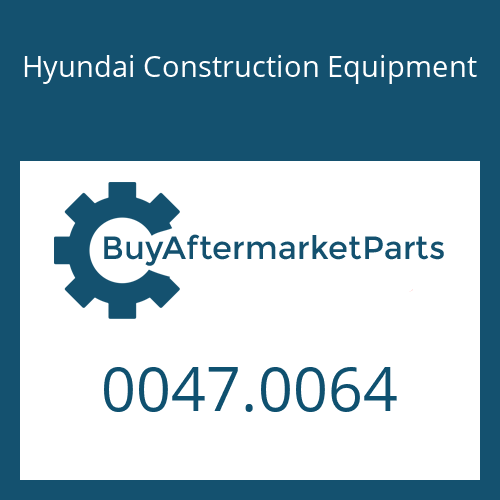 0047.0064 Hyundai Construction Equipment CENTER CAP