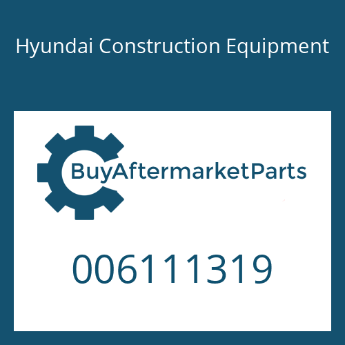 006111319 Hyundai Construction Equipment NUT