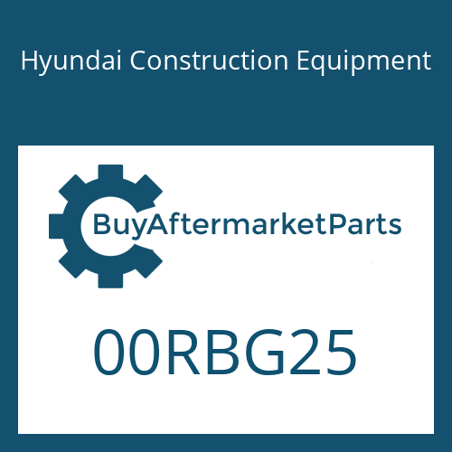00RBG25 Hyundai Construction Equipment O-RING