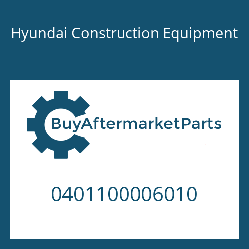 0401100006010 Hyundai Construction Equipment O-RING