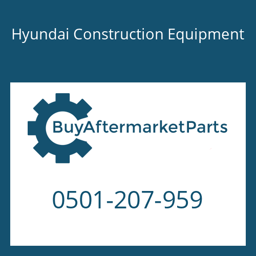 0501-207-959 Hyundai Construction Equipment PIPE-HOSE