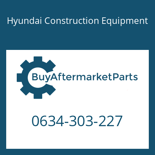0634-303-227 Hyundai Construction Equipment O-RING