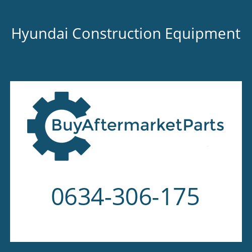 0634-306-175 Hyundai Construction Equipment O-RING