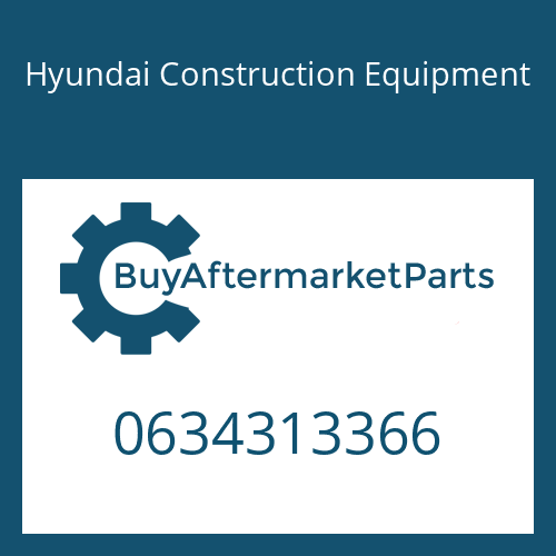 0634313366 Hyundai Construction Equipment O-RING