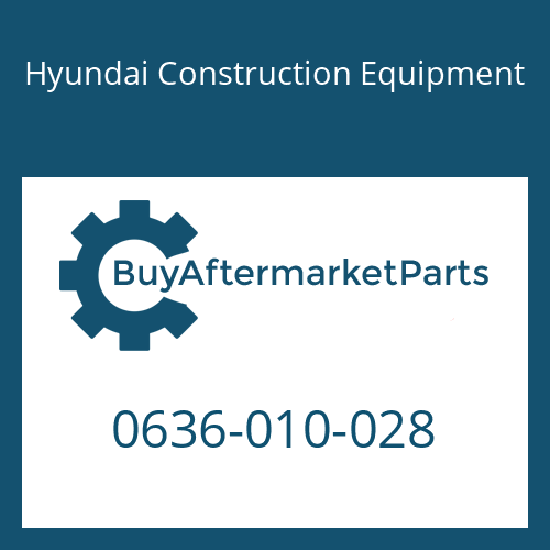 0636-010-028 Hyundai Construction Equipment SCREW