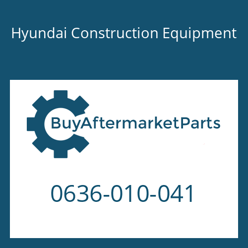 0636-010-041 Hyundai Construction Equipment SCREW