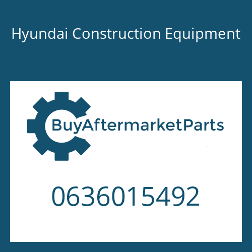 0636015492 Hyundai Construction Equipment SCREW-HEXAGON