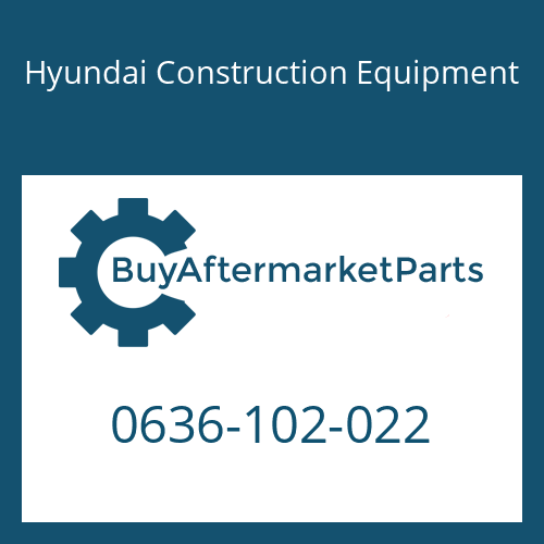 0636-102-022 Hyundai Construction Equipment SCREW