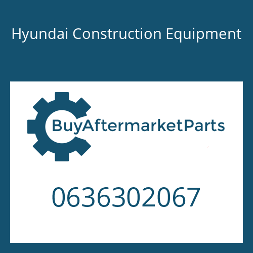 0636302067 Hyundai Construction Equipment PLUG-SCREW