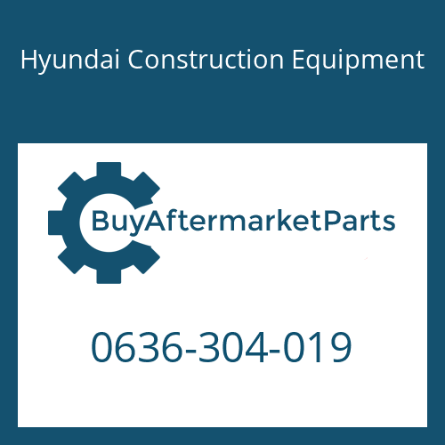 0636-304-019 Hyundai Construction Equipment PLUG-SCREW