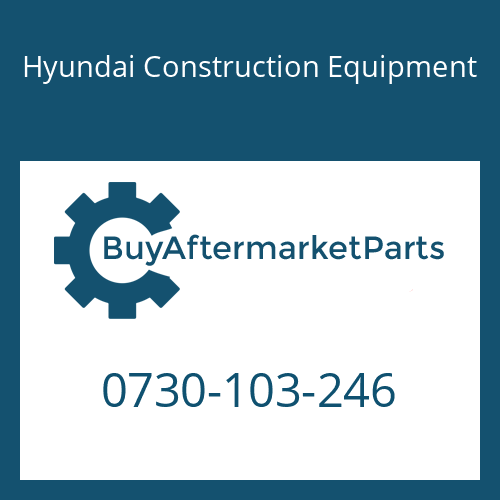 0730-103-246 Hyundai Construction Equipment SEGMENT