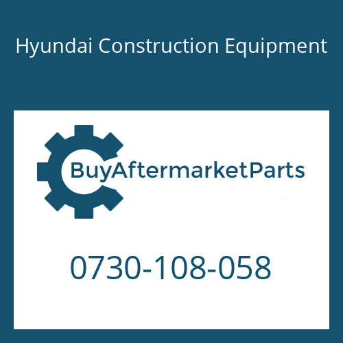 0730-108-058 Hyundai Construction Equipment WASHER