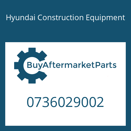 0736029002 Hyundai Construction Equipment SCREW-EXPANSION