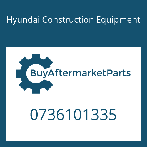 0736101335 Hyundai Construction Equipment SCREW-CAP