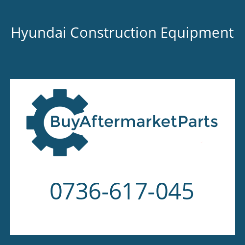0736-617-045 Hyundai Construction Equipment PLUG