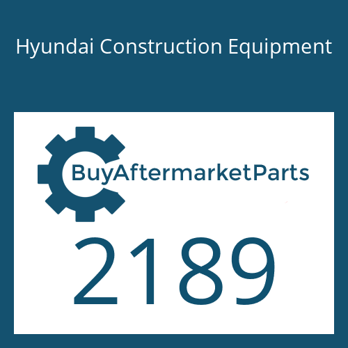 2189 Hyundai Construction Equipment O-RING