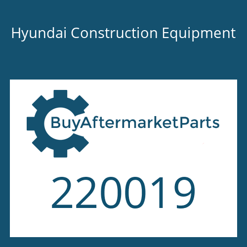 220019 Hyundai Construction Equipment O-RING