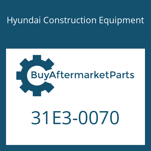 31E3-0070 Hyundai Construction Equipment O-RING