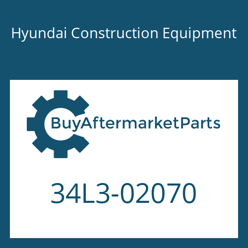 34L3-02070 Hyundai Construction Equipment PLATE